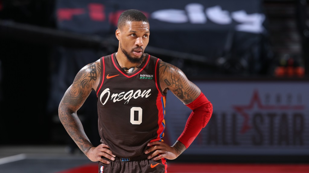 Milwaukee Bucks guard Damian Lillard (0) waits for play to resume during the first half against the Memphis Grizzlies at FedExForum. Mandatory Credit: Petre Thomas-Imagn Images