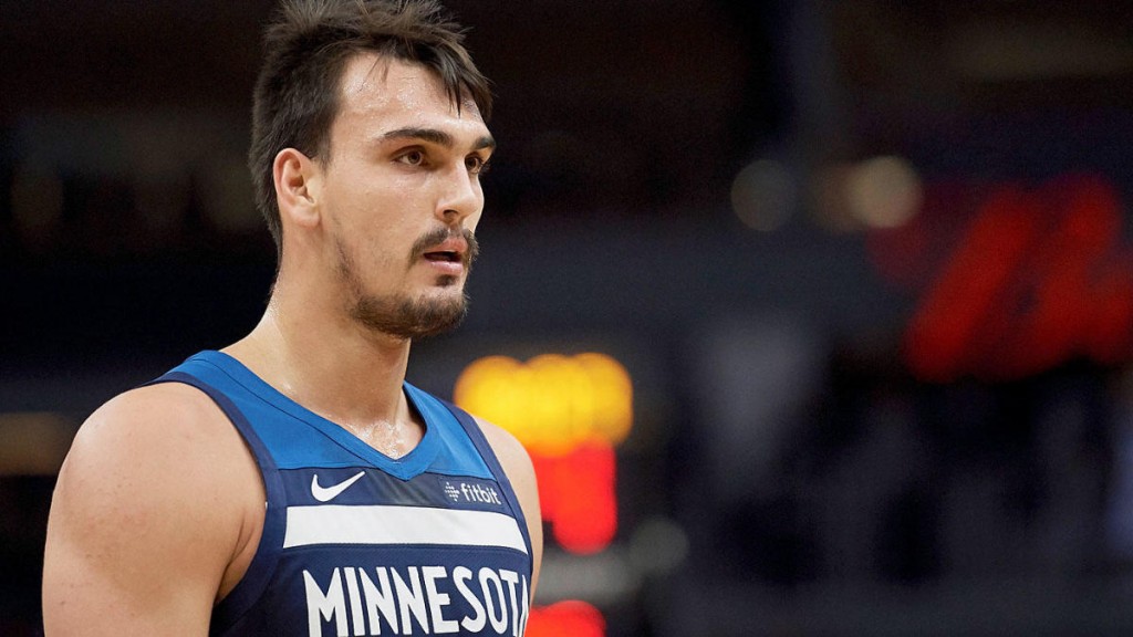 Jan 8, 2025; Denver, Colorado, USA; Denver Nuggets forward Dario Saric (9) reacts in the second half against the LA Clippers at Ball Arena. Mandatory Credit: Ron Chenoy-Imagn Images  