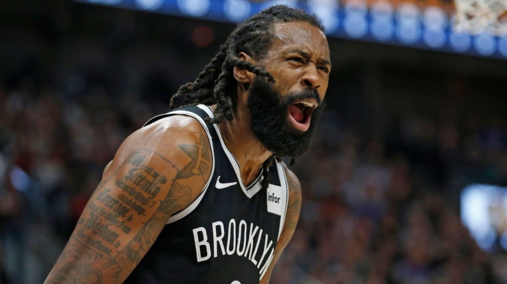 Apr 25, 2021; Brooklyn, New York, USA; Brooklyn Nets center DeAndre Jordan (6) at Barclays Center