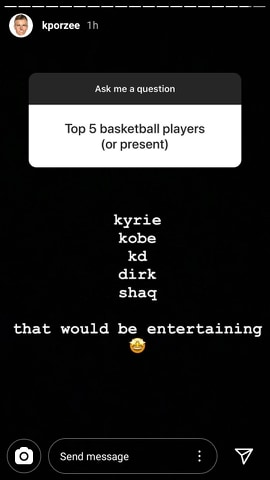 (via Instagram.KristapsPorzingis)