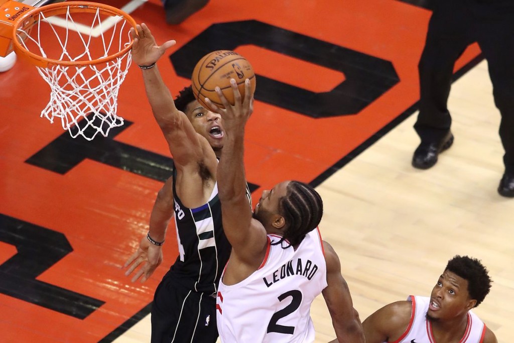 Kawhi Leonard and Giannis Antetokounmpo