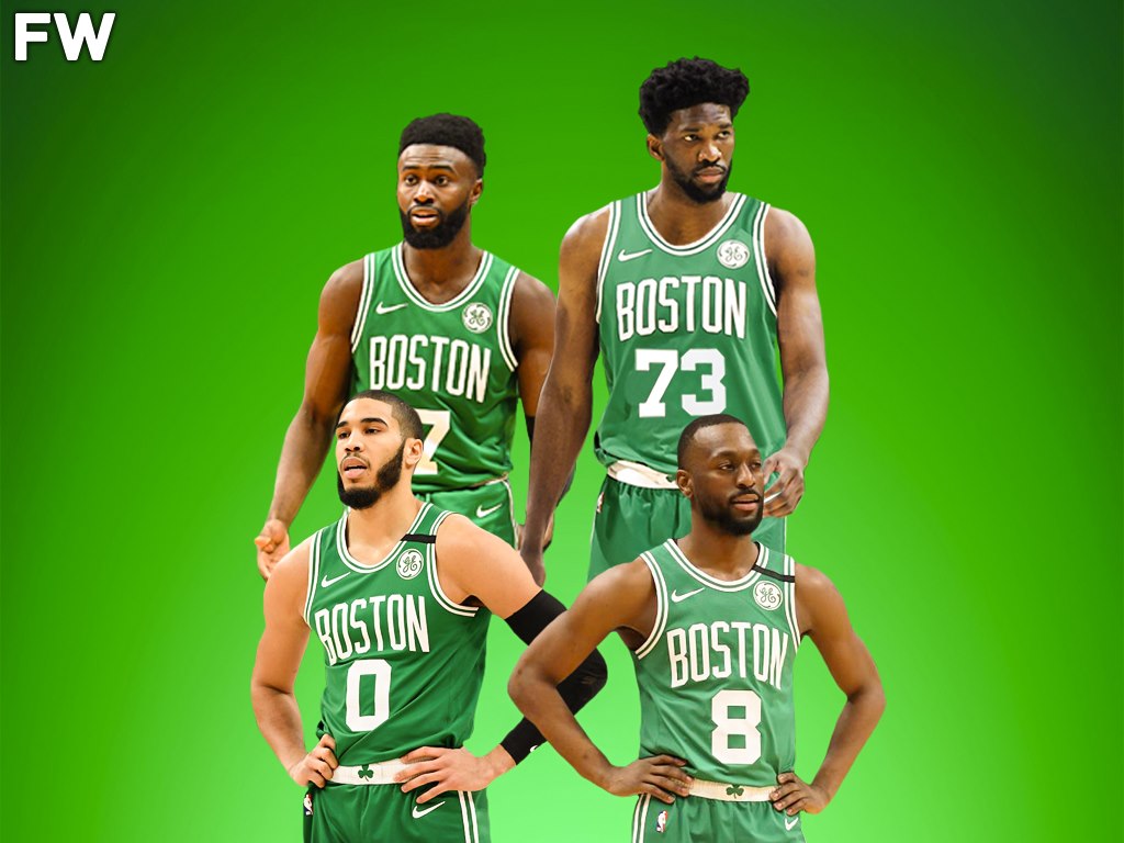 Kemba Walker, Jayson Tatum, Jaylen Brown, Joel Embiid