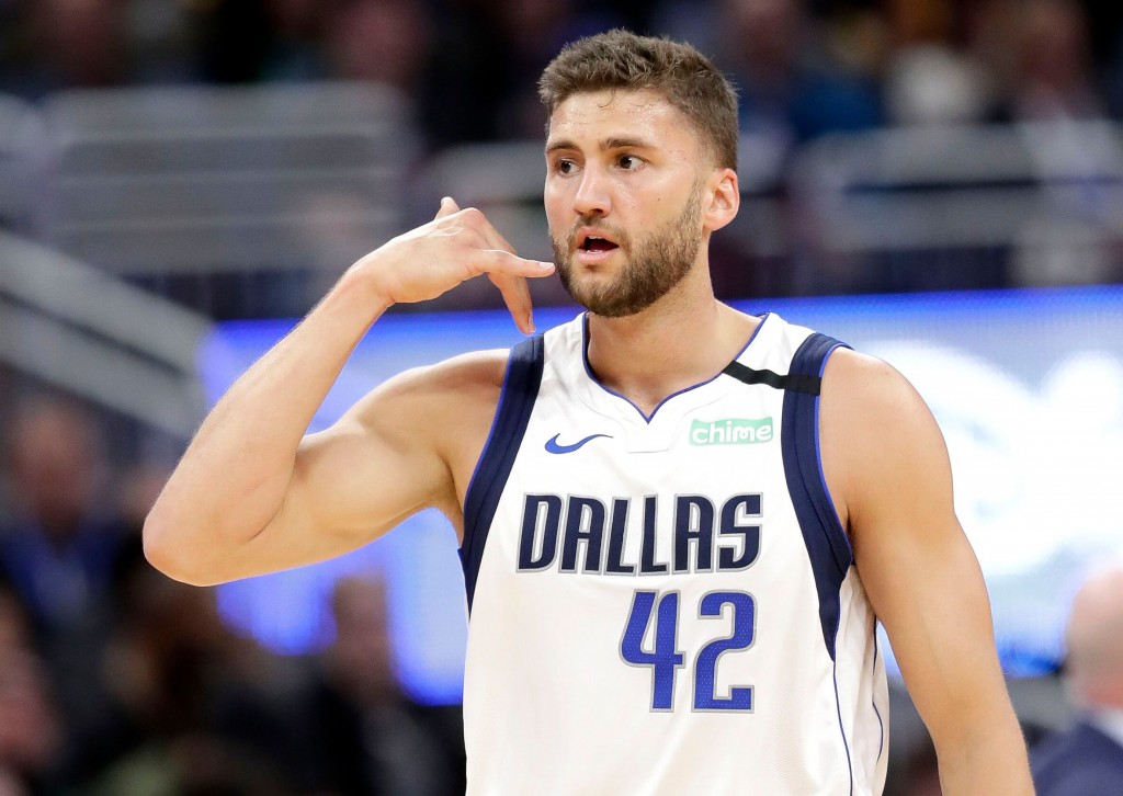 Dec 27, 2024; Phoenix, Arizona, USA; Dallas Mavericks forward Maxi Kleber (42) against the Phoenix Suns at Footprint Center. Mandatory Credit: Mark J. Rebilas-Imagn Images  