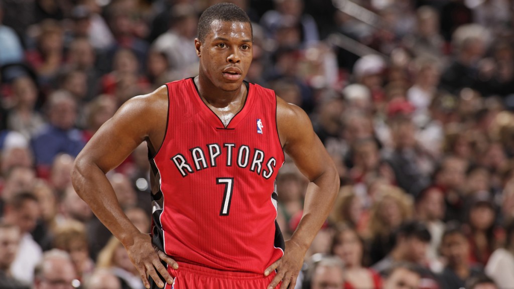 PORTLAND, OR - FEBRUARY 1:  Kyle Lowry #7 of the Toronto Raptors during the game against the Portland Trail Blazers on February 1, 2014 at the Moda Center Arena in Portland, Oregon. NOTE TO USER: User expressly acknowledges and agrees that, by downloading and or using this photograph, user is consenting to the terms and conditions of the Getty Images License Agreement. Mandatory Copyright Notice: Copyright 2014 NBAE (Photo by Cameron Browne/NBAE via Getty Images)