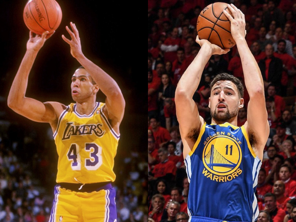 Mychal Thompson and Klay Thompson