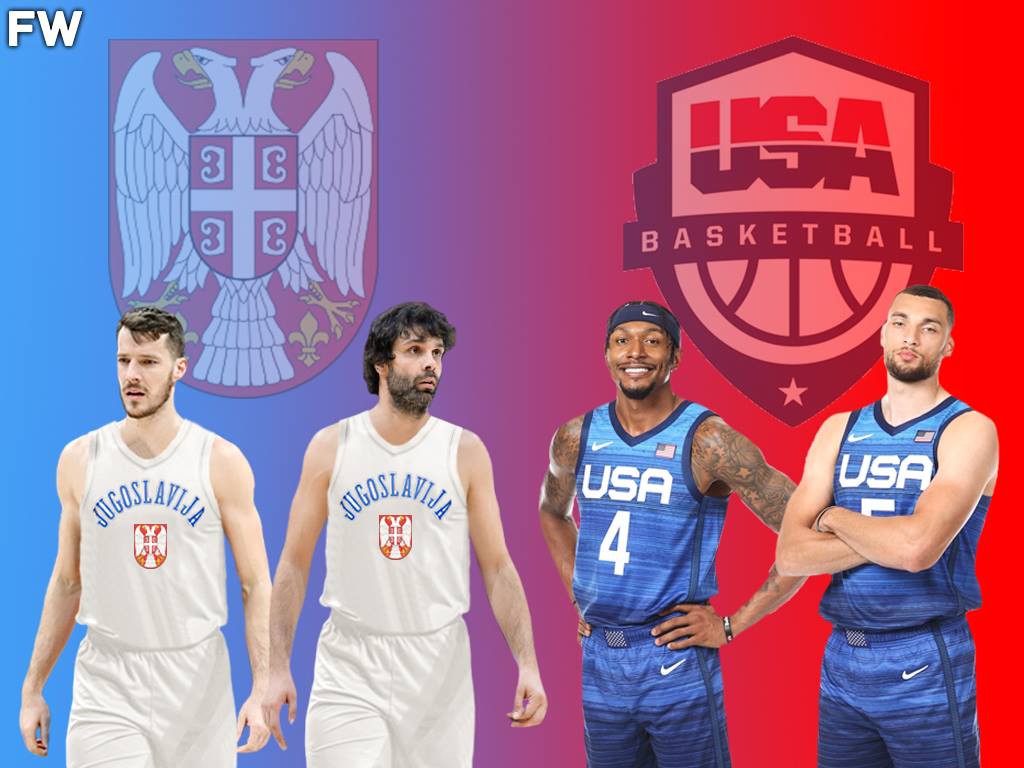 Yugoslavia Bench vs. Team USA Bench