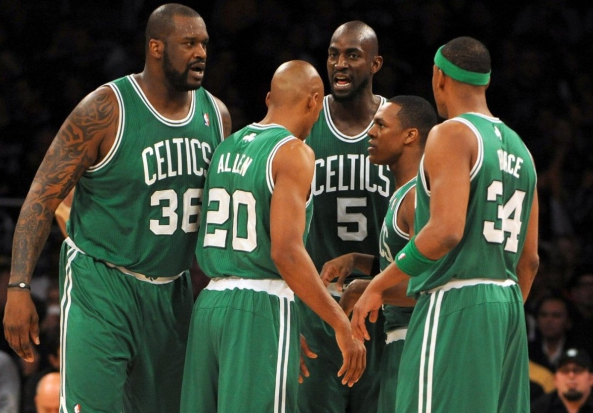 shaq pierce garnett allen rondo boston