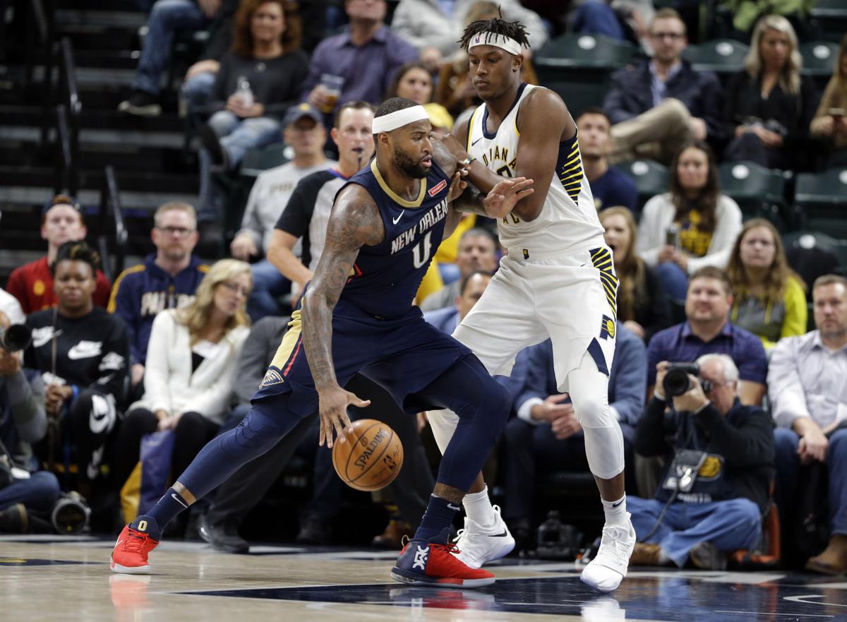 DeMarcus Cousins posting up Myles Turner