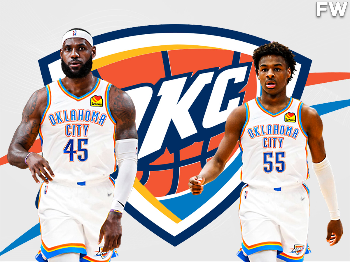 Oklahoma City Thunder LeBron James And Bronny James