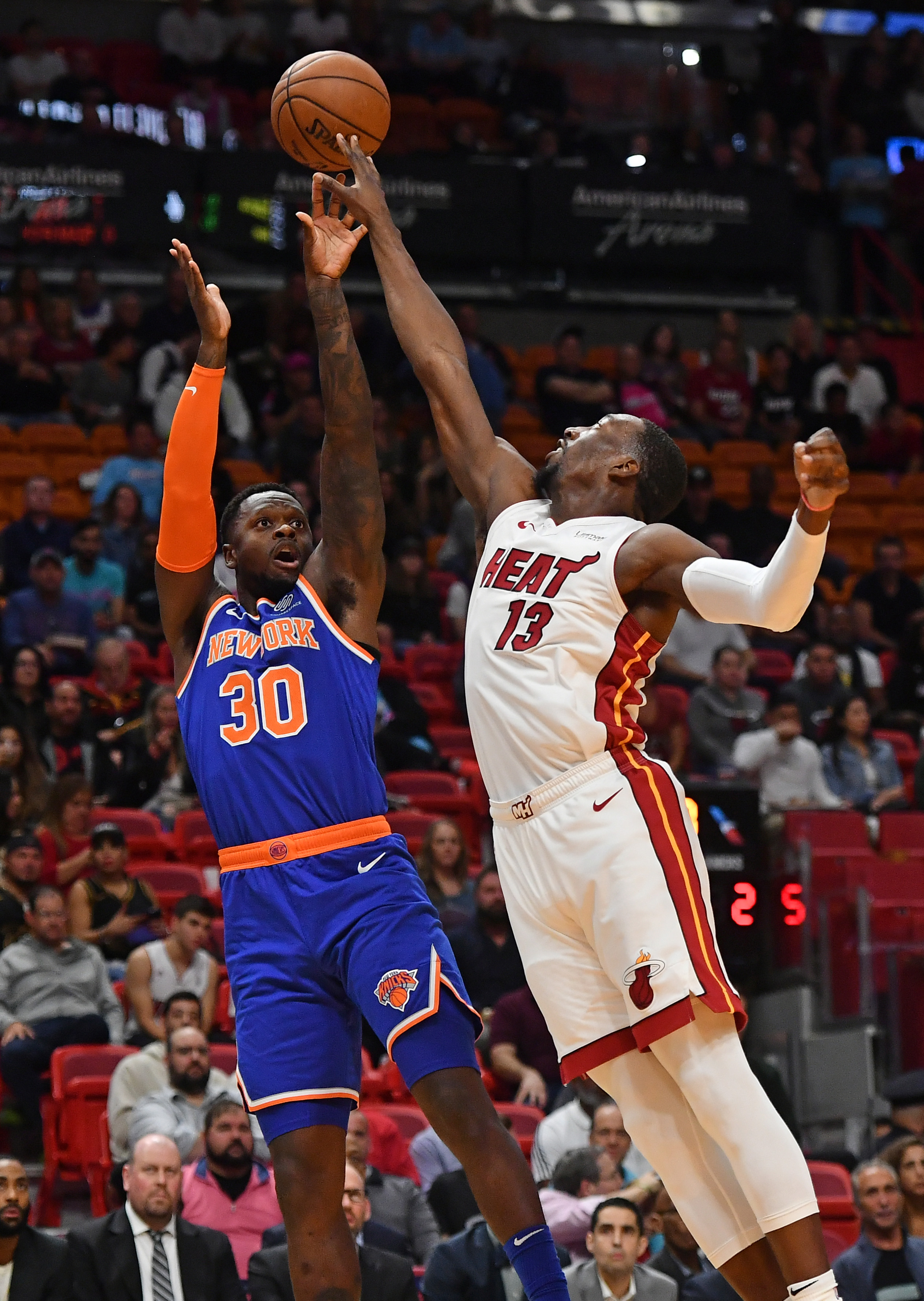 Ashley Nicole Moss Seriously Asks Bam Adebayo If Julius Randle Is One Of The Toughest Players To Guard: "She Named Randle Like He Was Lebron Or Something."