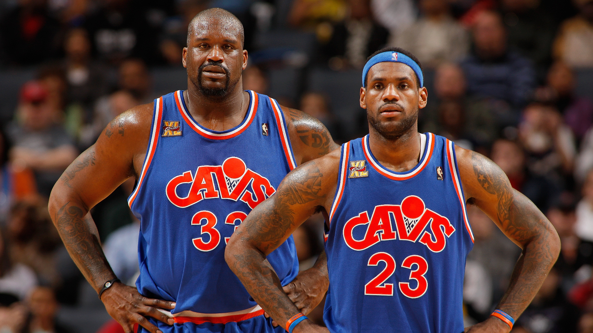 Shaquille O'Neal and LeBron James Cleveland Cavaliers