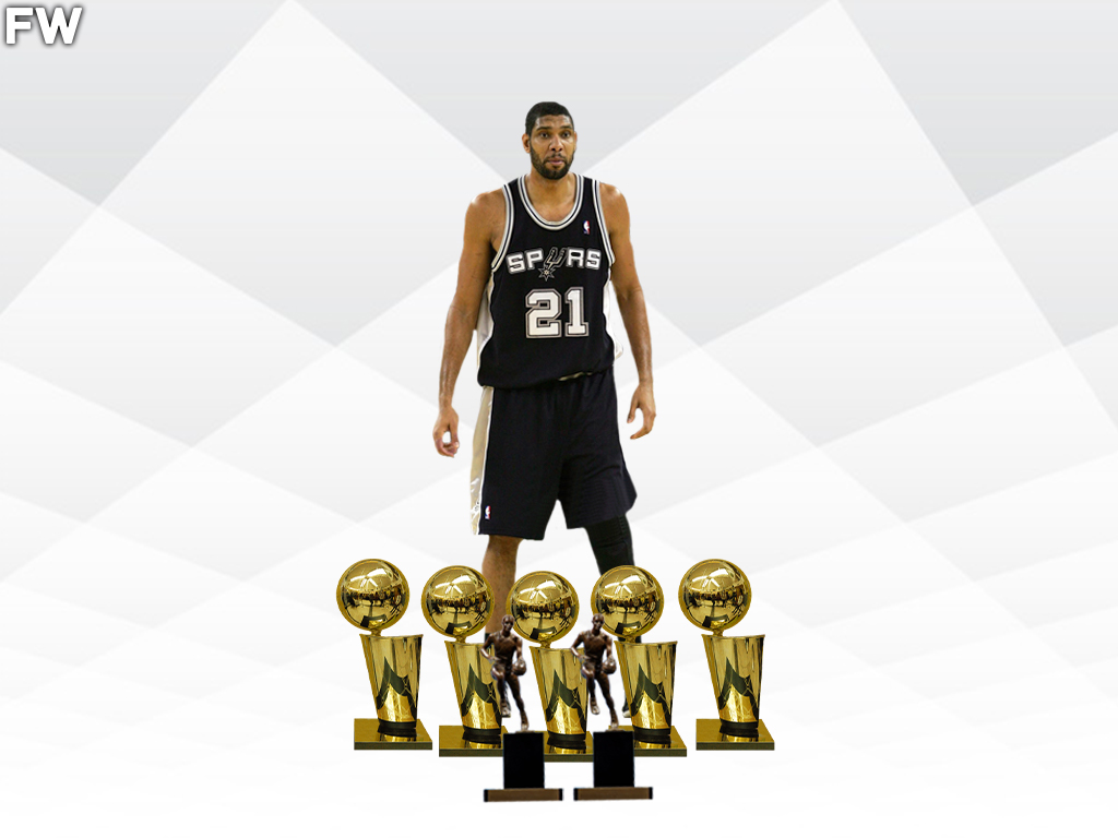 Tim Duncan - 5 Championships, 2 MVP Awards
