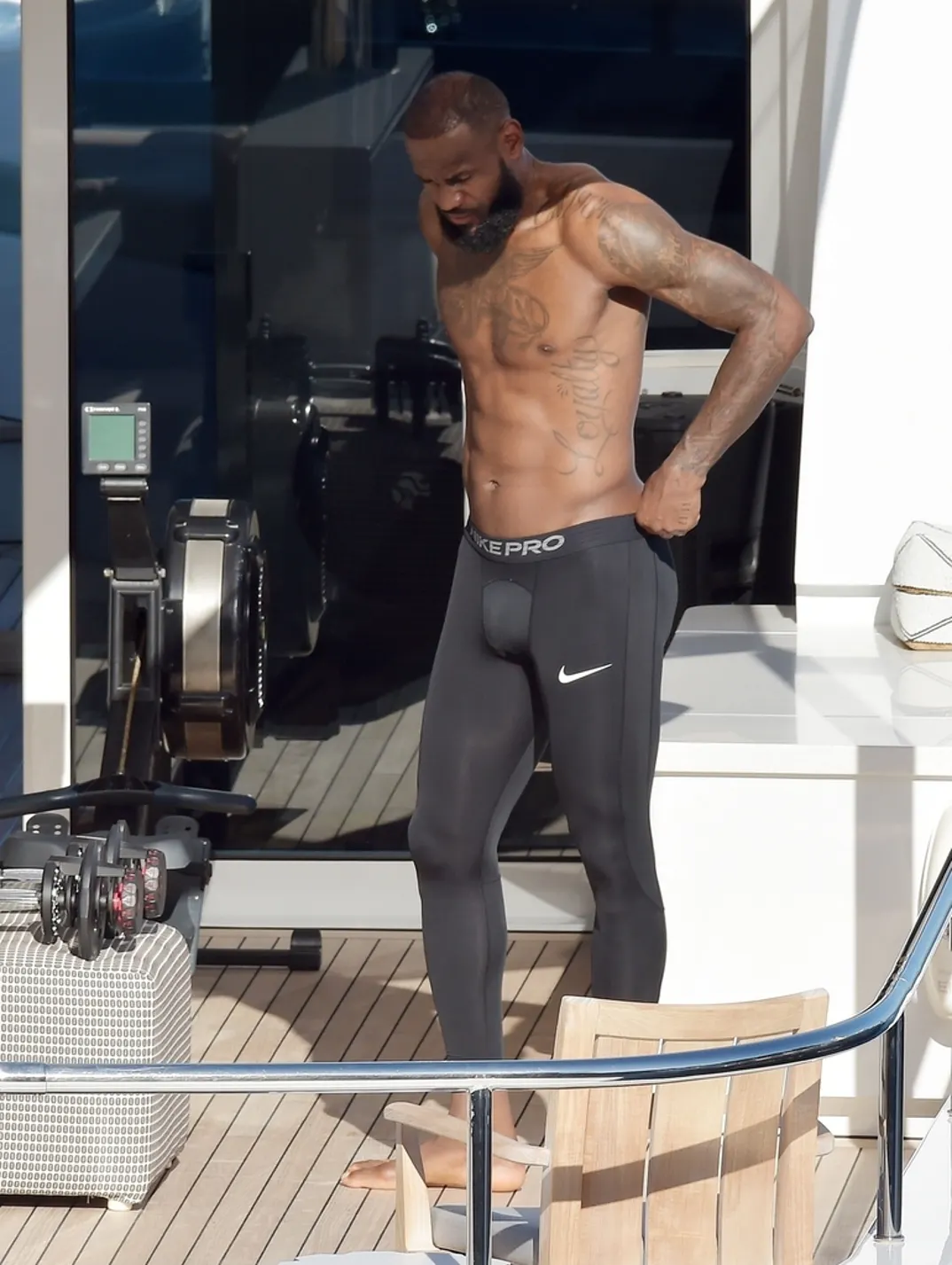 LeBron James working out 7