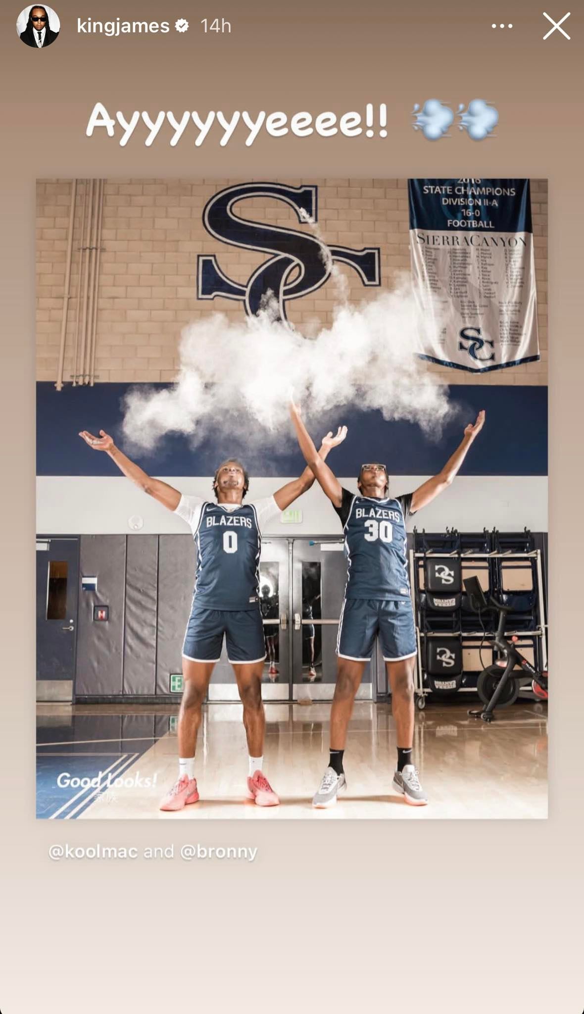 LeBron chalk toss story