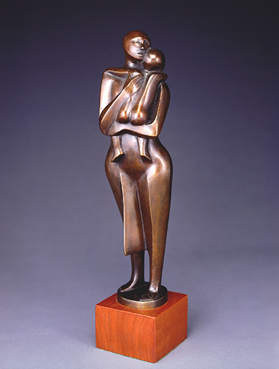 Elizabeth Catlett, Standing Mother and Child. Bronze, 1978