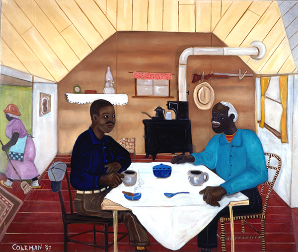 John Coleman, Coffee Break. Oil On Canvas. 30 x 36 inches, 1993