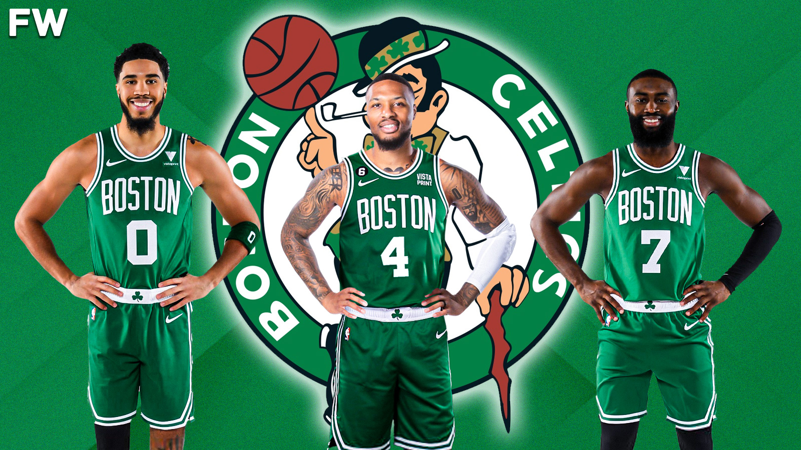 Jayson Tatum, Damian Lillard, Jaylen Brown