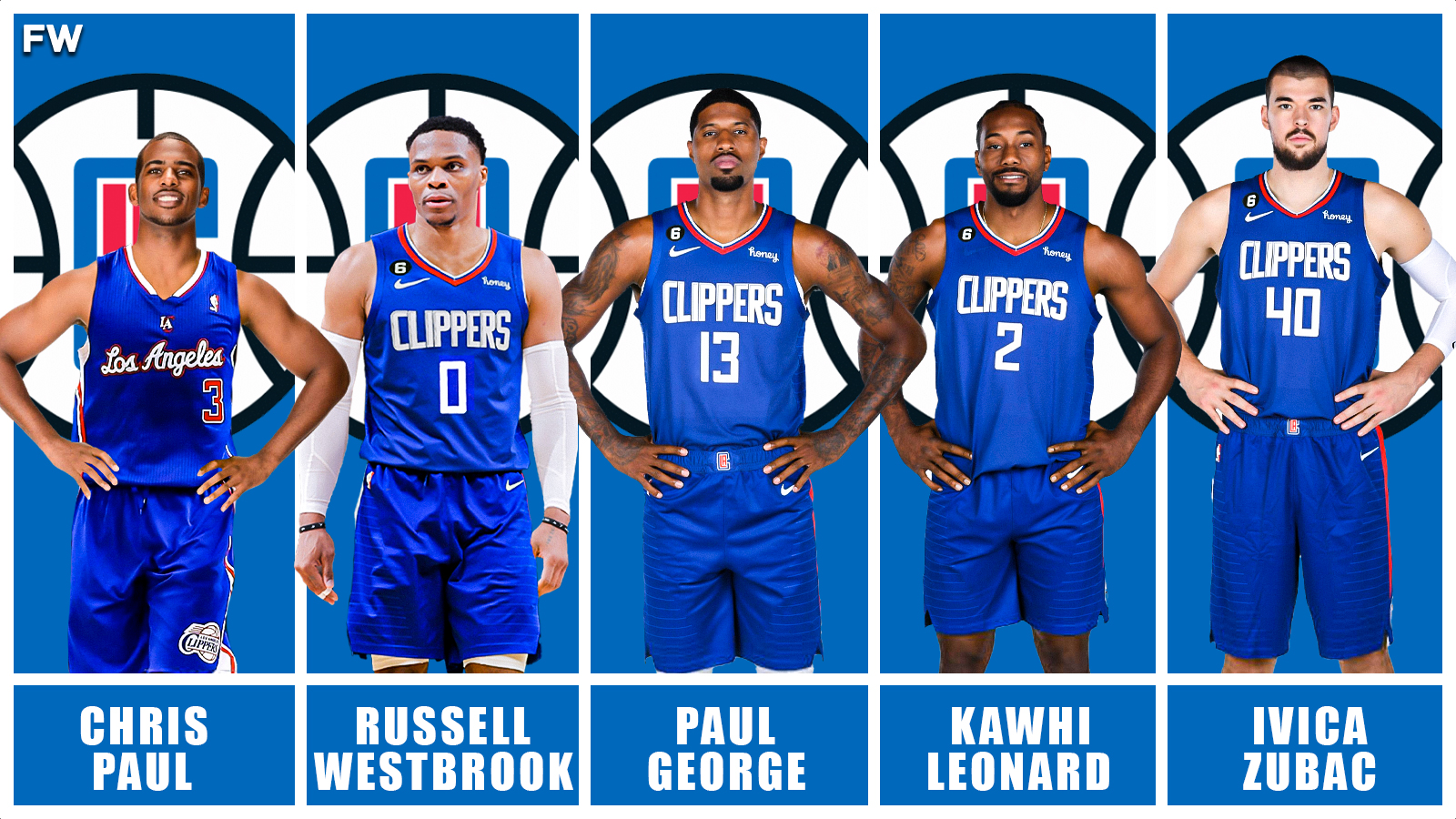 Chris Paul, Russell Westbrook, Paul George, Kawhi Leonard, and Ivica Zubac