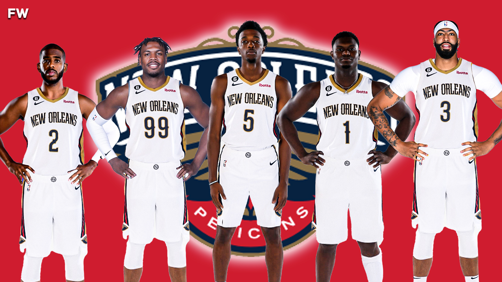 Chris Paul, Buddy Hield, herb Jones, Zion Williamson, Anthony Davis