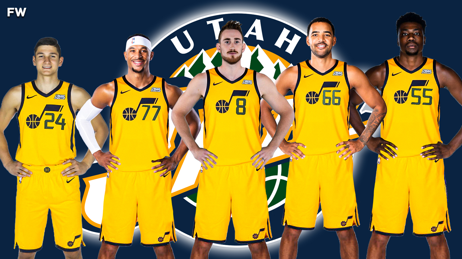 Grayson Allen, Josh Hart, Gordon Hayward, Trey Lyles, Thomas Bryant