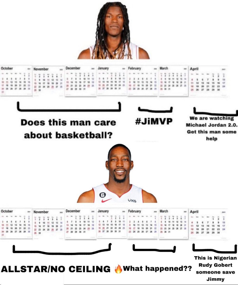 NBA Fan Post A Perfect Picture About Jimmy Butler And Bam Adebayo's Form Through Every Season