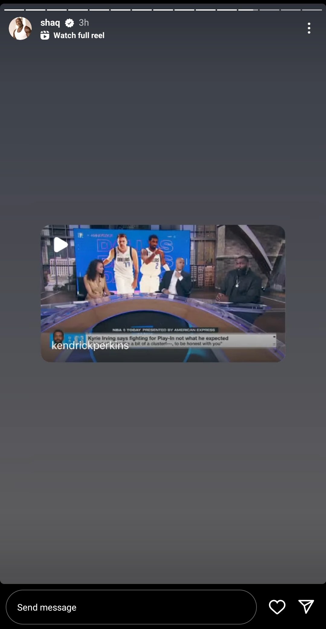 Shaquille O'Neal Instagram story