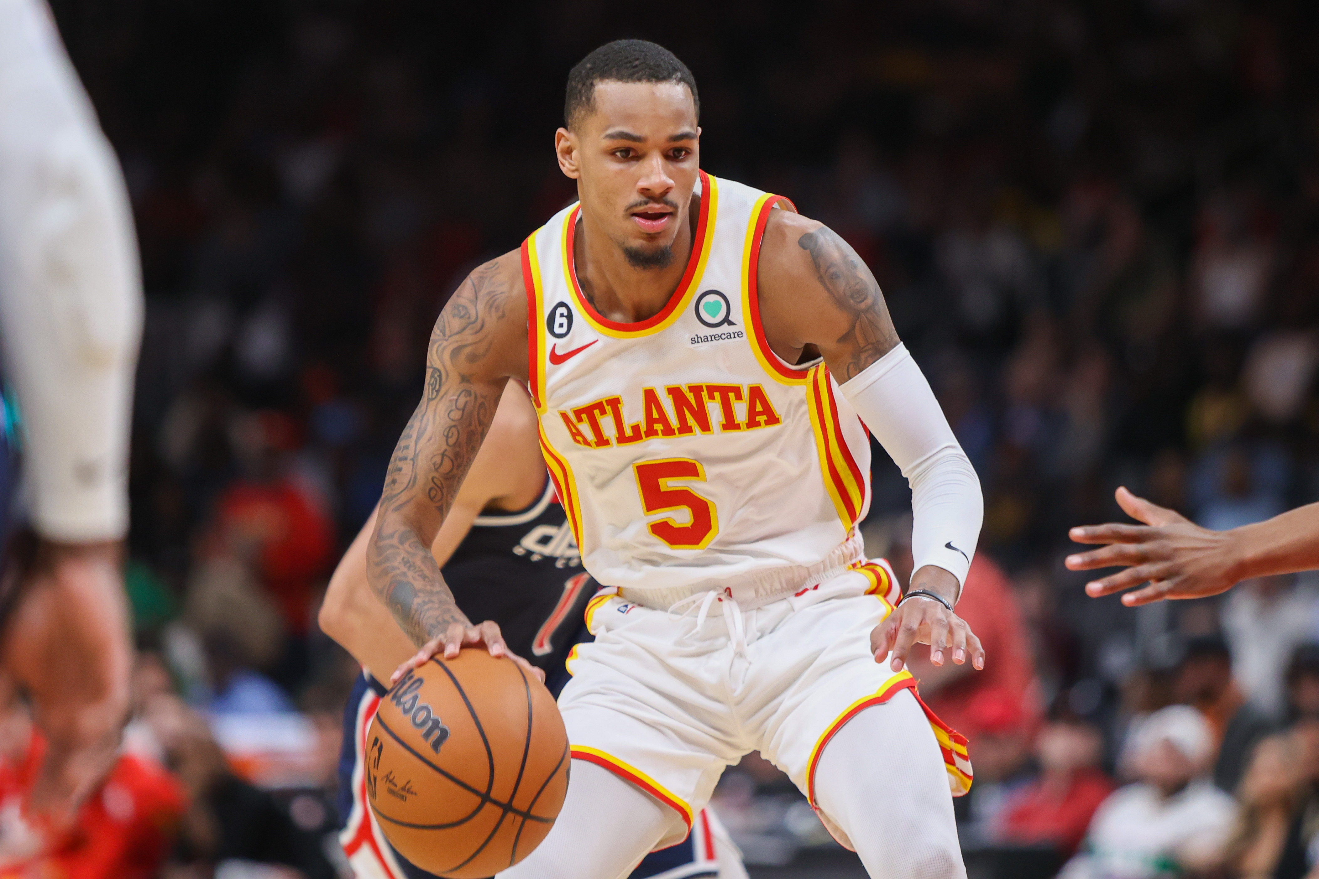 Watch: Dejounte Murray Bumps Referee After Game 4 Loss Against The Celtics