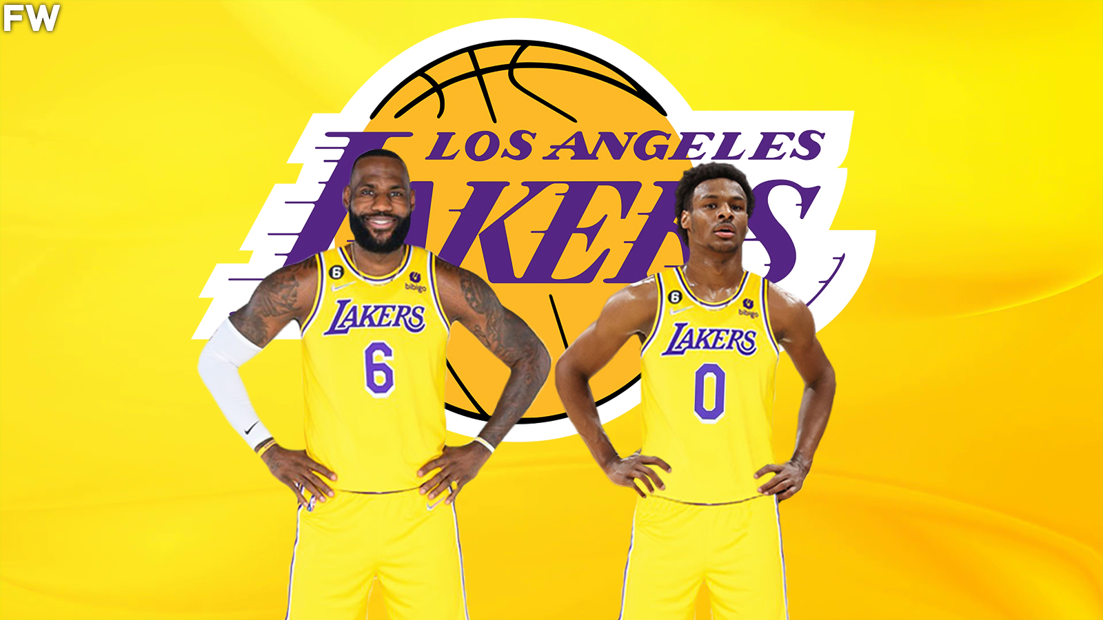 LeBron and Bronny James - Los Angeles Lakers