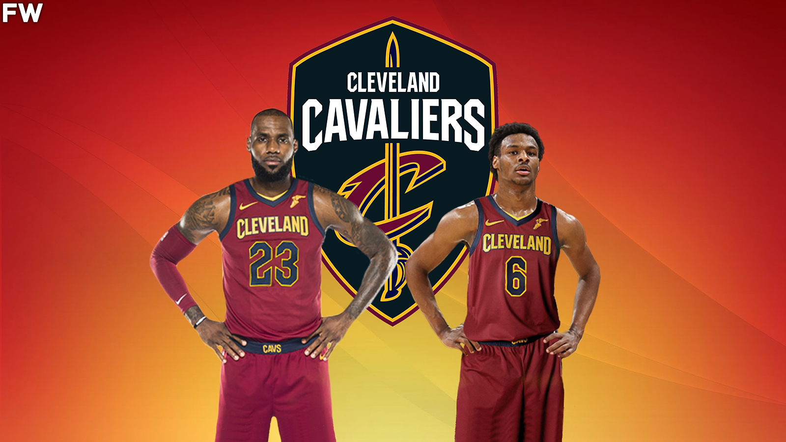 LeBron and Bronny James - Cleveland Cavaliers