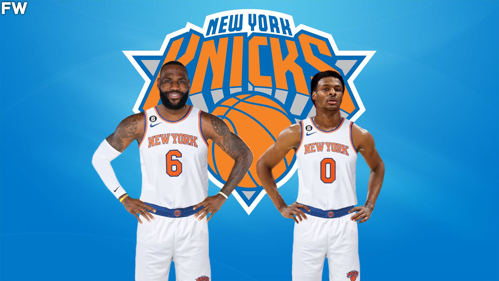 LeBron and Bronny James - New York Knicks