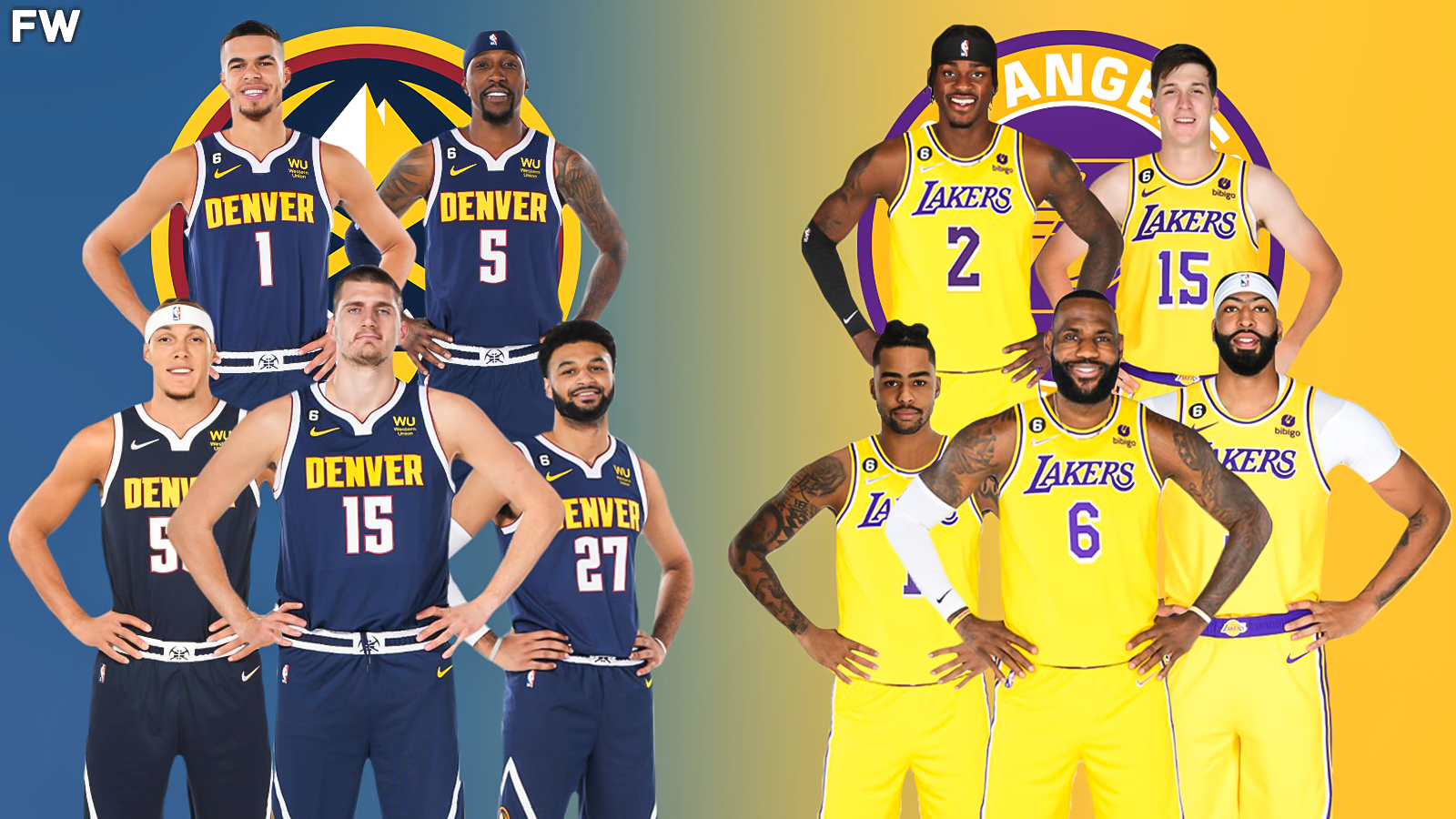 Denver Nuggets vs. Los Angeles Lakers - Starting Lineups