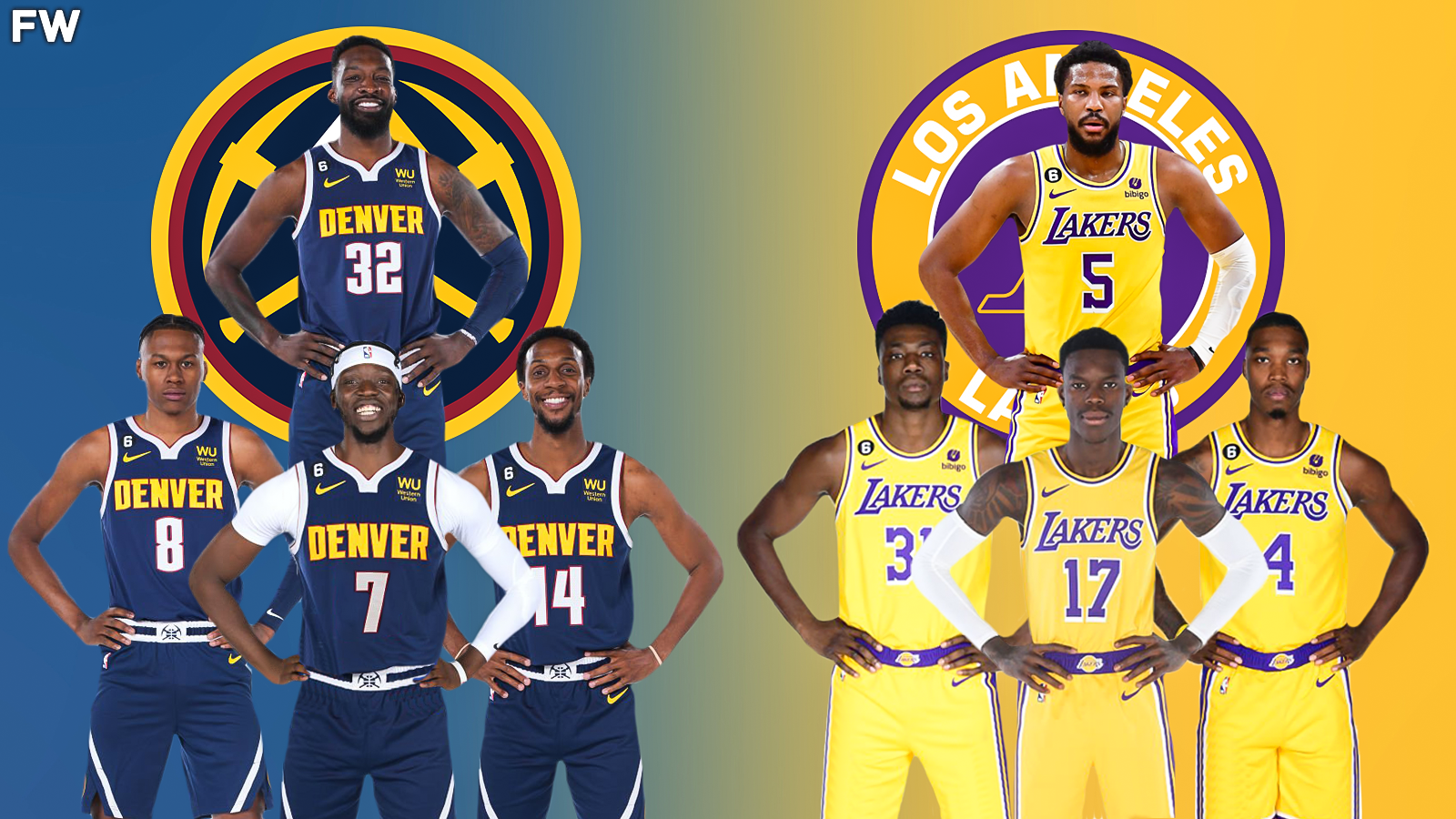 Denver Nuggets vs. Los Angeles Lakers - Benches