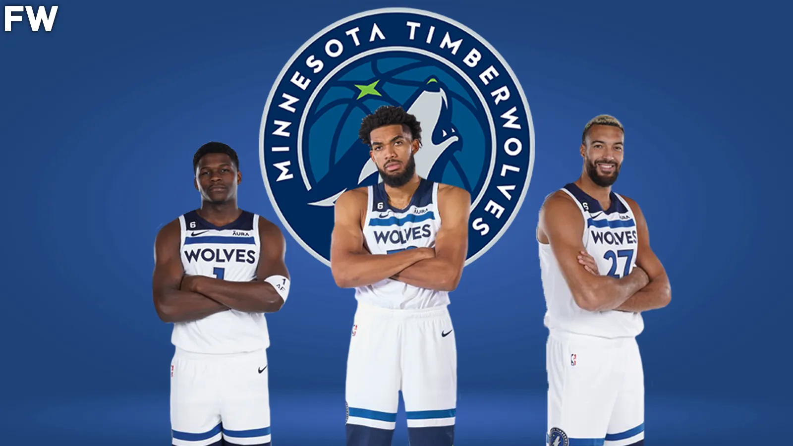 Anthony Edwards, Karl-Anthony Towns, and Rudy Gobert