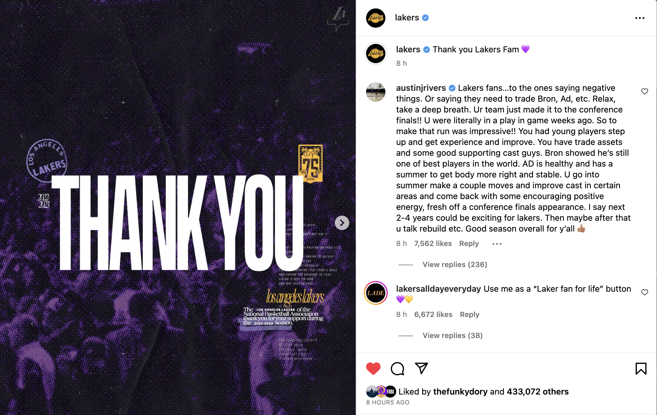 Austin Reaves Fires Back At Lakers Fans For Saying Negative Things About The Team During The Playoffs