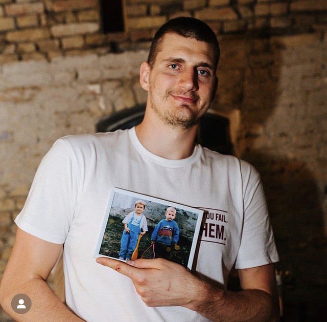 Picture Of A 5-Year-Old Nikola Jokic Wearing Denver Nuggets Sweatshirt Goes Viral