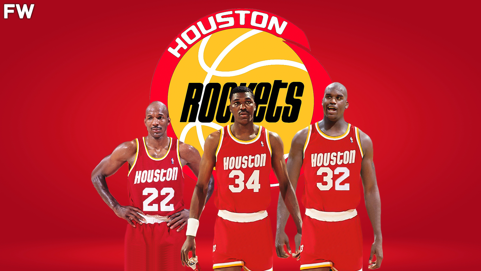 1996 Houston Rockets with Shaquille O'Neal