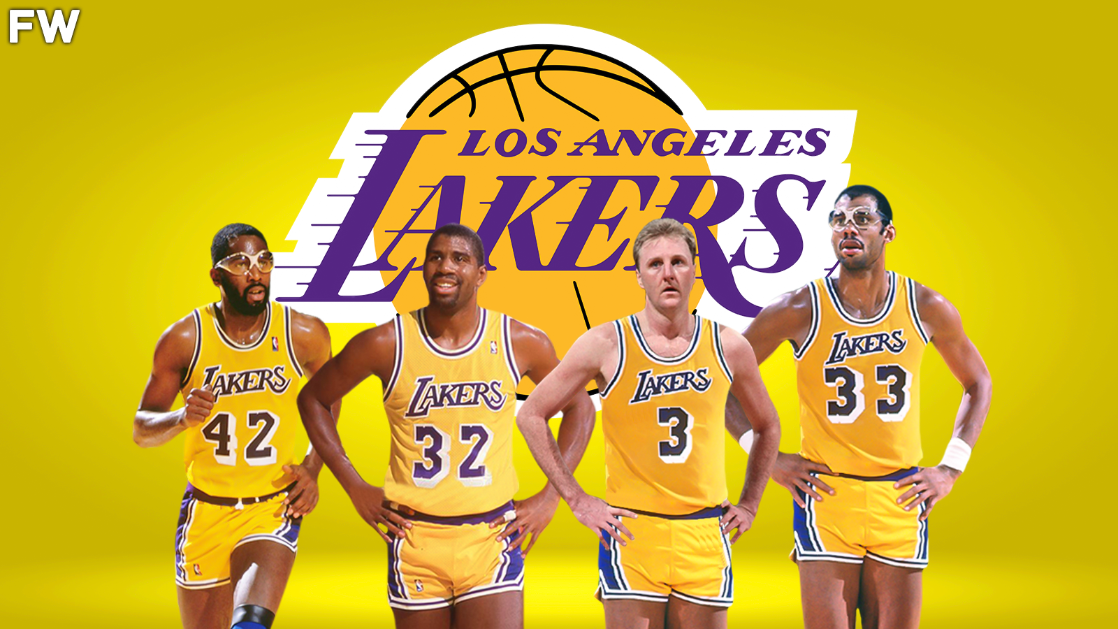1986 Los Angeles Lakers with Larry Bird