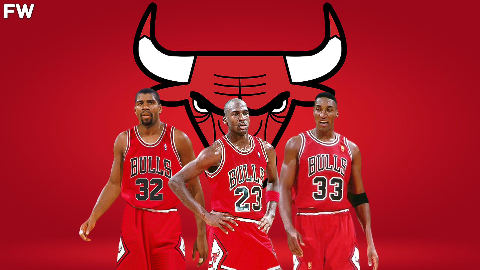 1992 Chicago Bulls with Magic Johnson