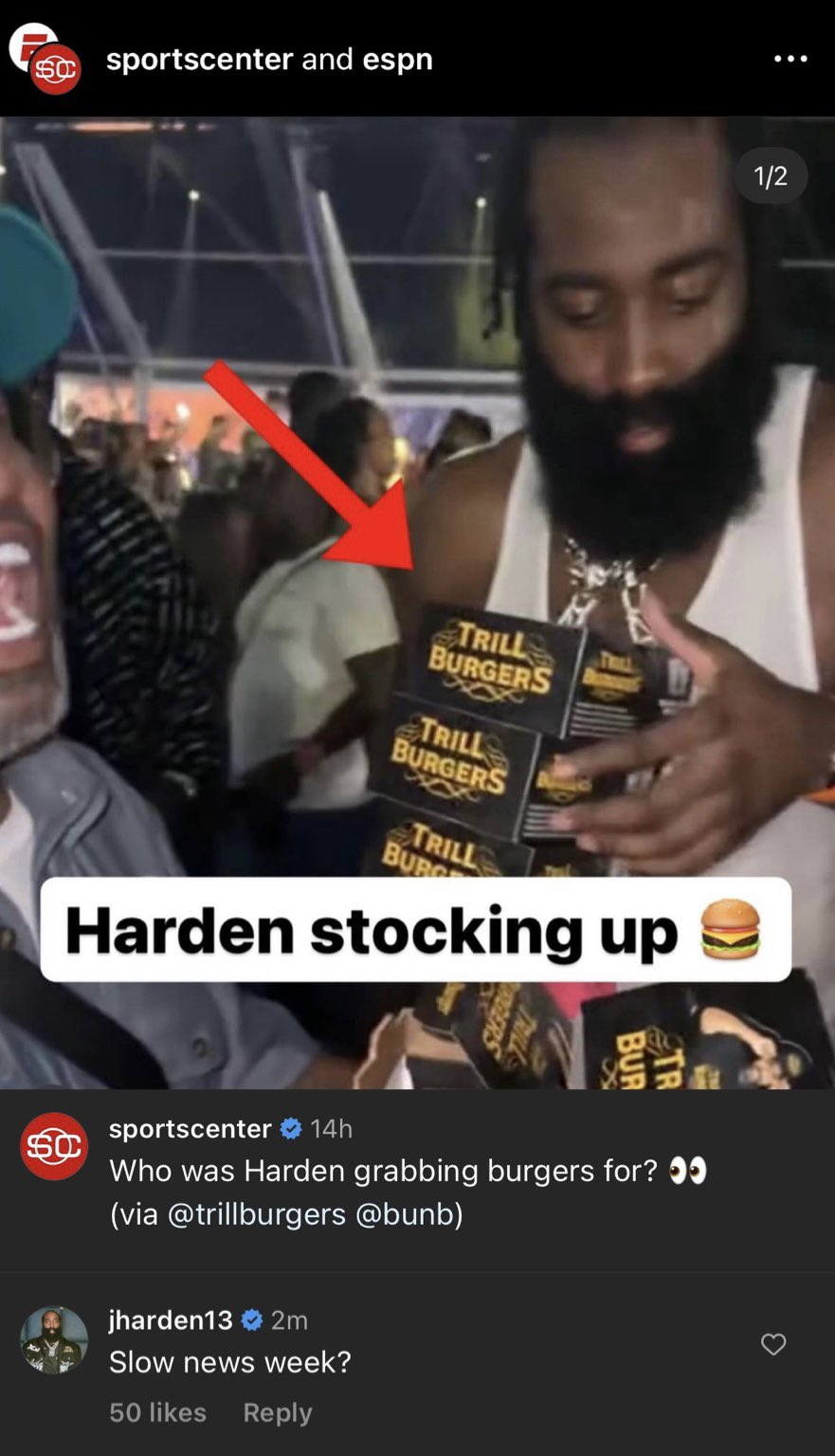 James Harden Slams ESPN For Posting A Video Of Him Grabbing Four Burgers