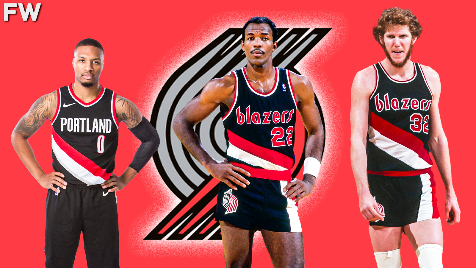 Damian Lillard, Clyde Drexler, Bill Walton - Portland Trail Blazers Big 3