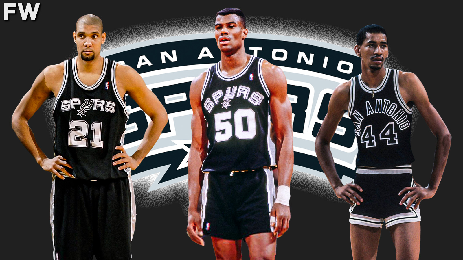 Tim Duncan, David Robinson, George Gervin - San Antonio Spurs Big 3