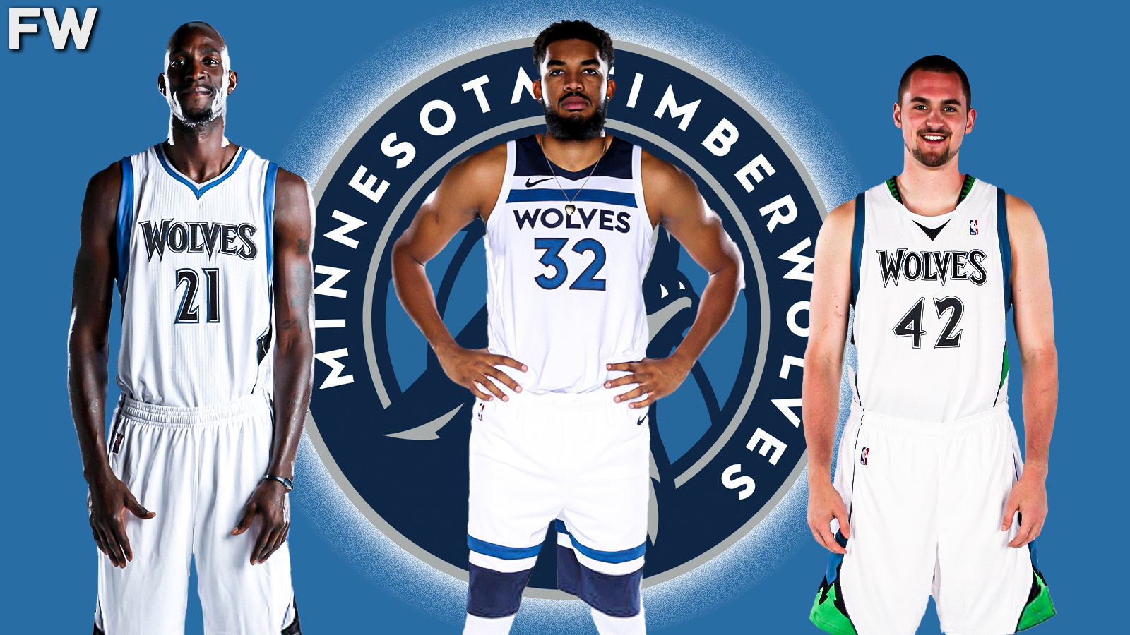 Kevin Garnett, Karl-Anthony Towns, Kevin Love - Minnesota Timberwolves Big 3