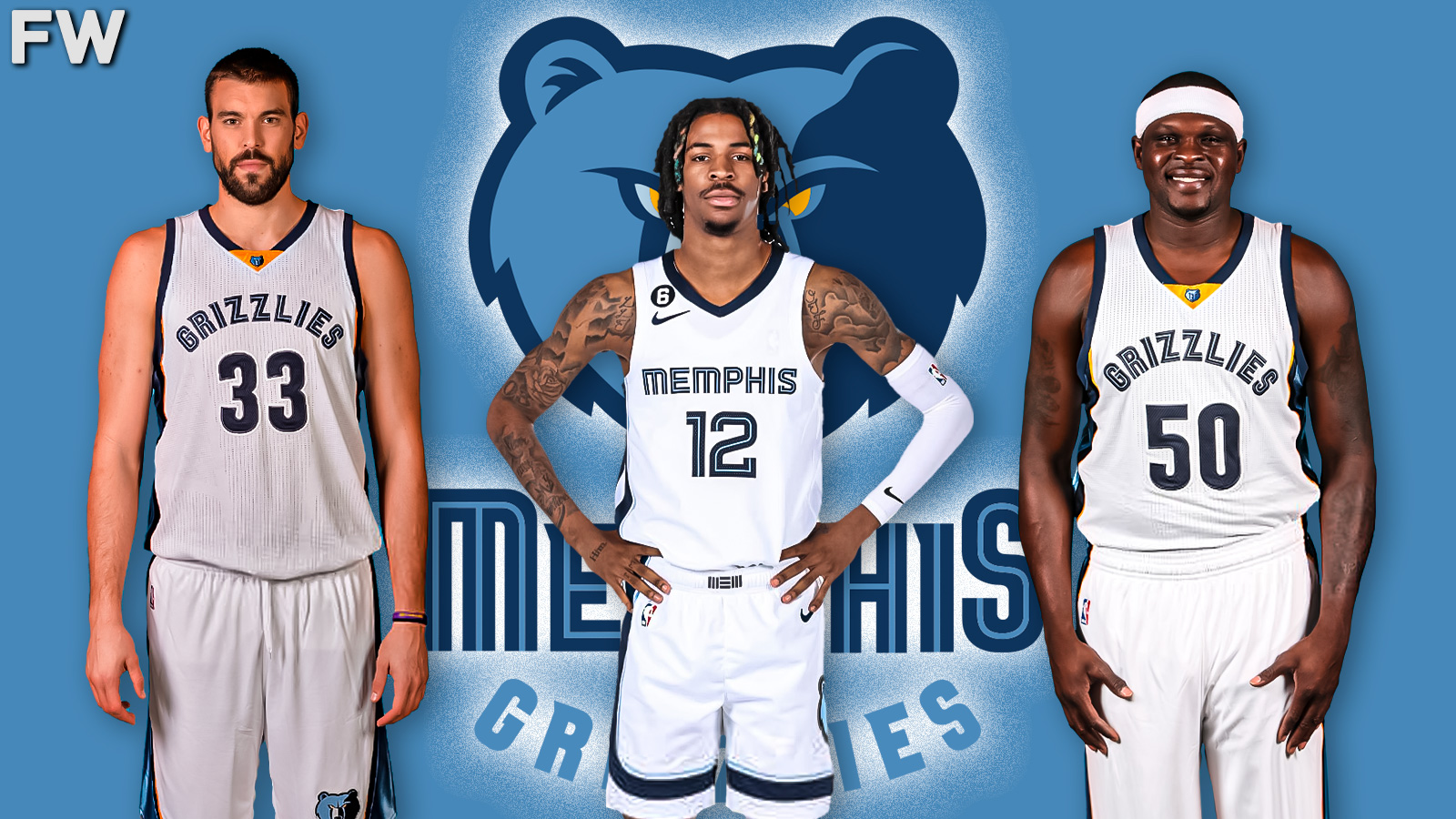 Marc Gasol, Ja Morant, Zach Randolph - Memphis Grizzlies Big 3