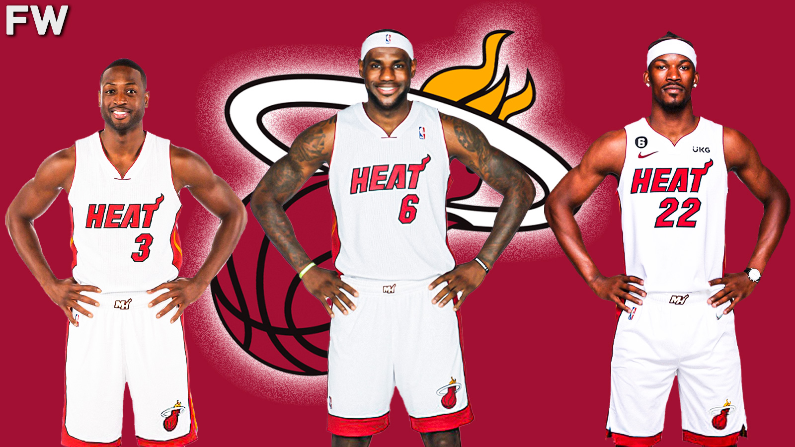 Dwyane Wade, LeBron James, Jimmy Butler - Miami Heat Big 3