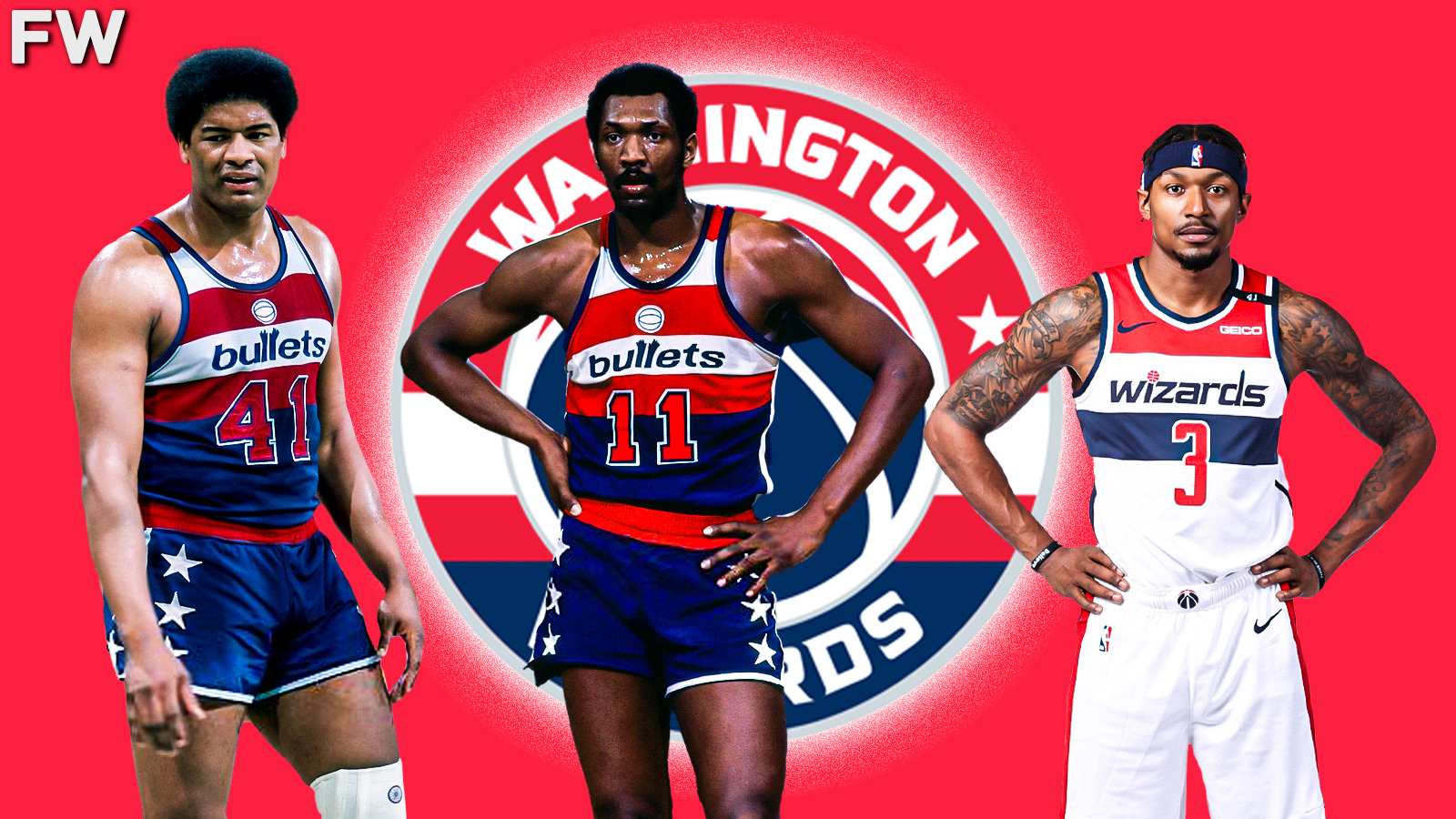 Wes Unseld, Elvin Hayes, Bradley Beal - Washington Wizards Big 3