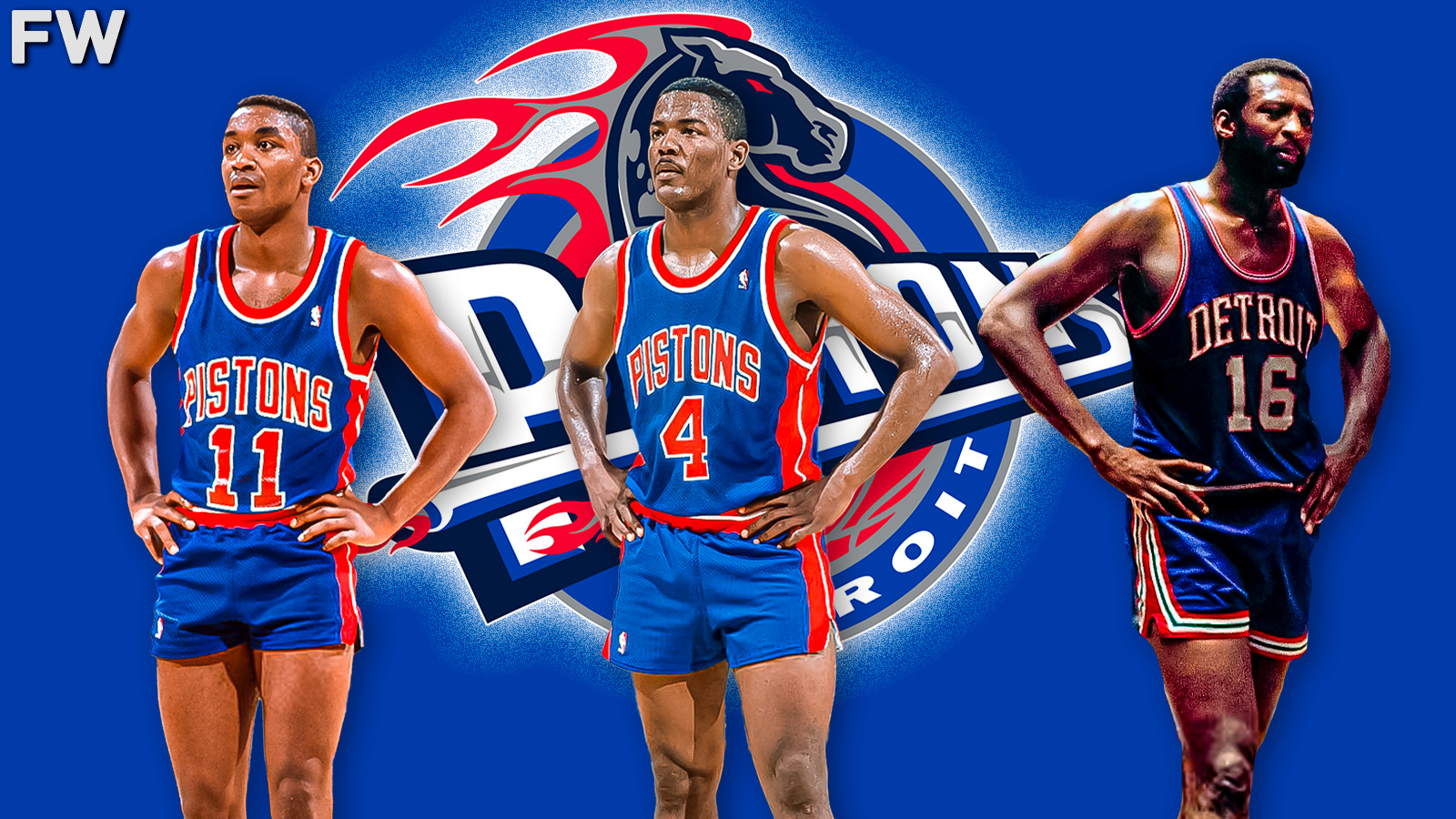 Isiah Thomas, Joe Dumars, Bob Lanier - Detroit Pistons Big 3