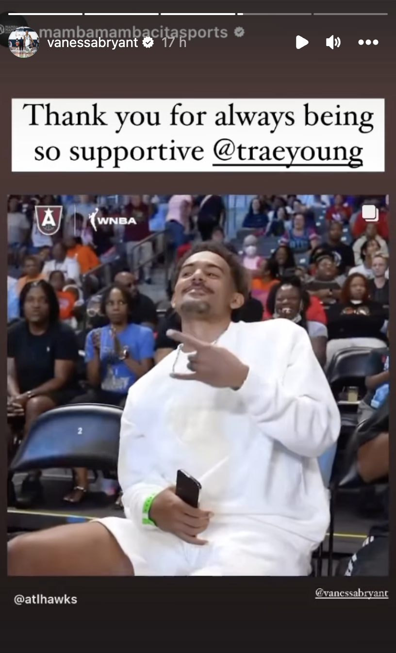 Vanessa Bryant Thanks Trae Young On Instagram For His Support Of The Mambacita Sports Foundation