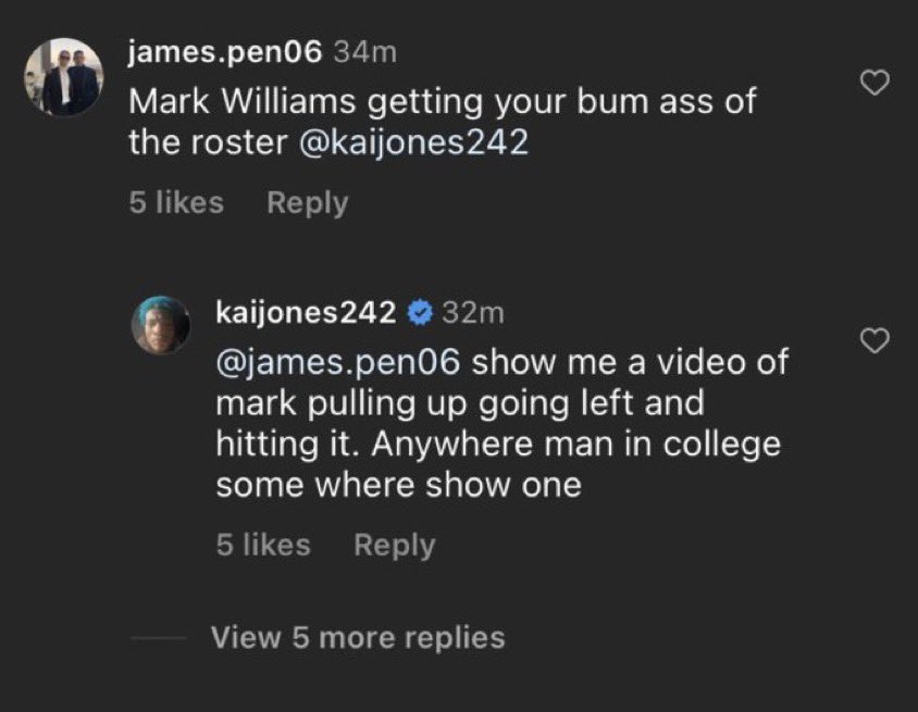 Kai Jones Calls Out His Teammates After They Unfollow Him On Social Media
