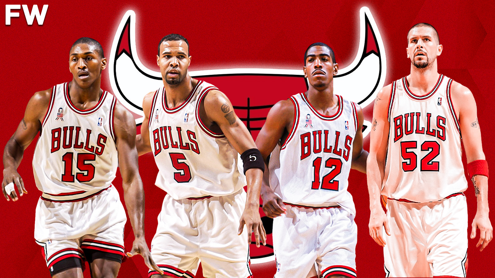 Ron Artest, Kevin Ollie, Brad Miller, and Rin Mercer