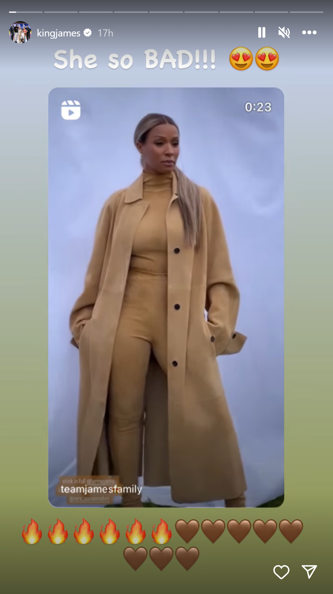 LeBron James' Thirsty Reaction To Savannah's New Video